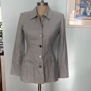 Tweeds Petites 100% Linen Blazer NWOT size 4P